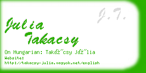 julia takacsy business card